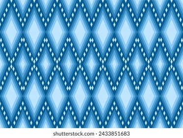 Ethnic pattern a geometric design with squares, triangles, and circles in shades of red, yellow, and brown on a beige background. The seamless design.