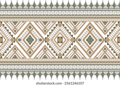 Ethnic pattern, geometric joints Aztec embroidery border seamless pattern seamless ethnic pattern art pattern wallpaper background Designed for fabric, curtains, carpets, seamless geometric patterns.