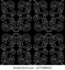 patrón étnico patrón geométrico nativo motif l diseño de patrón sin fisuras para ropa, batik, tela, alfombra, fondo, papel pintado, textil, ilustración vectorial. colores blanco y negro. Estilo tailandés