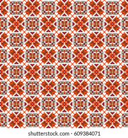 Ethnic pattern, geometric seamless background.