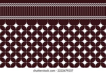 Ethnic pattern with geometric seamless in white background for fabric stock illustration