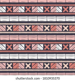 The ethnic pattern of geometric shapes.