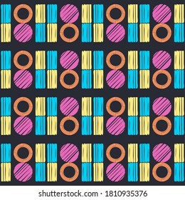 The ethnic pattern of geometric shapes.