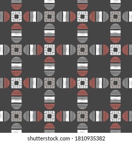 The ethnic pattern of geometric shapes.