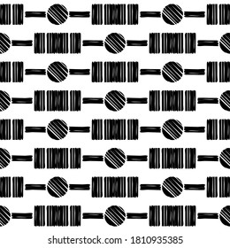 The ethnic pattern of geometric shapes.