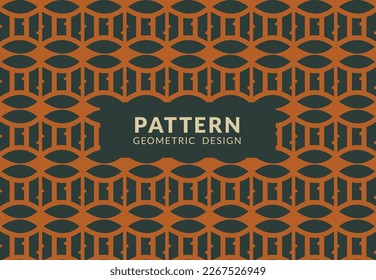 ethnic pattern groups seamless texture with green shapes and brown background