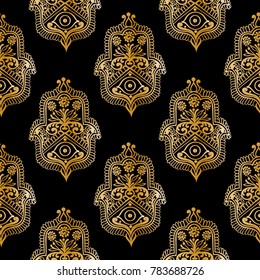 ethnic pattern with hamsa