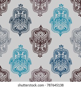 ethnic pattern with hamsa