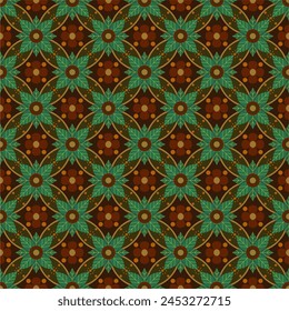 Patrón étnico. Patrón de pañuelo. Bufanda de seda. Imprimir Bandanas. pañuelo. Estilo vintage floral. Batik indonesio. Textiles, Telas, Azulejos, Ropa. Textura tribal. Vector. 