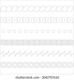patrón étnico. Hecho a mano. Bandas horizontales. Impresión en blanco y negro para sus textiles. Ilustración vectorial.