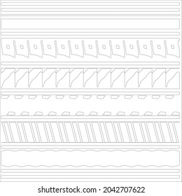 patrón étnico. Hecho a mano. Bandas horizontales. Impresión en blanco y negro para sus textiles. Ilustración vectorial.
