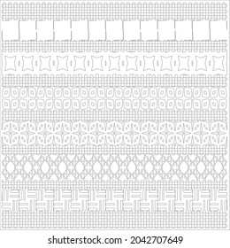 ethnic pattern. Handmade. Horizontal stripes. Black and white print for your textiles. Vector illustration.

