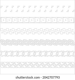 ethnic pattern. Handmade. Horizontal stripes. Black and white print for your textiles. Vector illustration.
