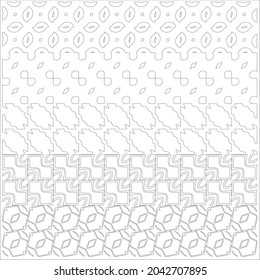 ethnic pattern. Handmade. Horizontal stripes. Black and white print for your textiles. Vector illustration.
