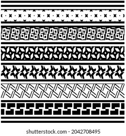 ethnic pattern. Handmade. Horizontal stripes. Black and white print for your textiles. Vector illustration.

