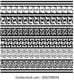 ethnic pattern. Handmade. Horizontal stripes. Black and white print for your textiles. Vector illustration.
