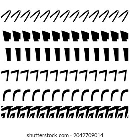 ethnic pattern. Handmade. Horizontal stripes. Black and white print for your textiles. Vector illustration.
