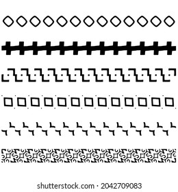 ethnic pattern. Handmade. Horizontal stripes. Black and white print for your textiles. Vector illustration.
