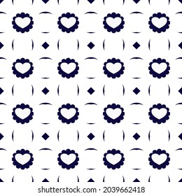 ethnic pattern with heart and floral for present or cloth,abstract background design,vector of seamless pattern