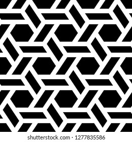 Ethnic pattern. Hexagons, quadrangles motif. Folk image. Mosaics background.Tribal wallpaper. Polygons backdrop. Geometric figures ornament. Digital paper, web design, textile print. Seamless vector