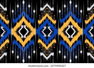 Patrón étnico ikat fondo tribal azteca Vector oriental diseño tradicional para fondo.