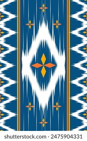Ethnic pattern ikat background tribal aztec vector oriental traditional design for background.