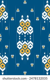 Ethnic pattern ikat background tribal aztec vector oriental traditional design for background.