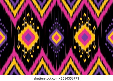 Patrón étnico ikat fondo tribal azteca Vector oriental diseño tradicional para el fondo.