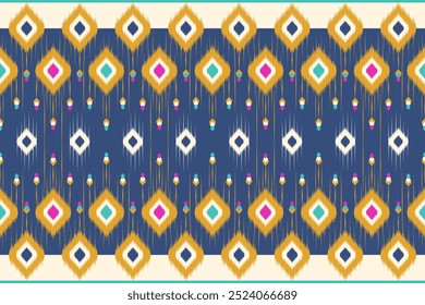 Patrón étnico ikat fondo tribal azteca Vector oriental diseño tradicional para el fondo.