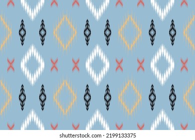 Ethnic pattern ikat design tribal African vector oriental traditional design for background. Ikat is produced in many traditional textile centres around the world, including India to Central Asia, 
