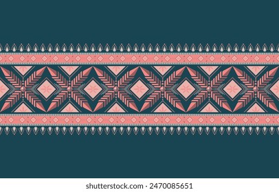 Patrón étnico ikat patrón geométrico oriental americano estilo mexicano para el fondo, alfombra, Fondo de pantalla, ropa, Ilustración vectorial, envoltura, tela