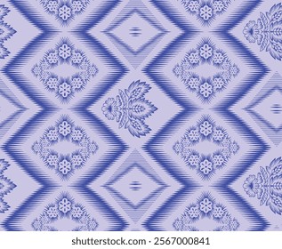 ethnic Pattern with ikat and saree-inspired abstract ethnic designs for textiles, wallpapers, gift wraps, and backgrounds.