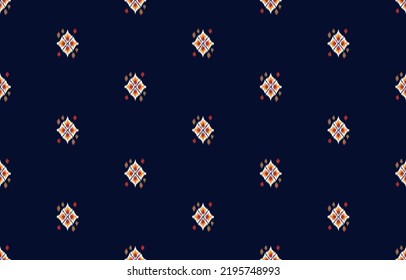 Ethnic pattern ikat seamless. Tribal African Indian traditional embroidery vector background. Aztec fabric carpet batik ornament chevron textile decoration wallpaper design