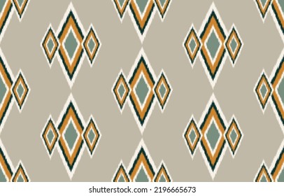 Ethnic pattern ikat seamless. Tribal African Indian traditional embroidery vector background. Aztec fabric carpet batik ornament chevron textile decoration wallpaper