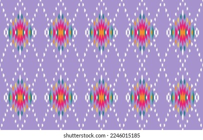 Ethnic pattern ikat seamless. Tribal African Indian traditional embroidery vector background. Aztec fabric carpet batik ornament chevron textile decoration wallpaper