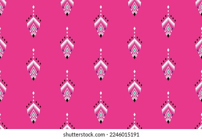 El patrón étnico se caracteriza por no tener fisuras. Fondo de vectores de bordado tradicional indígena tribal africano. Papel tapiz de tela azteca de batik ornamental chevron decoración textil