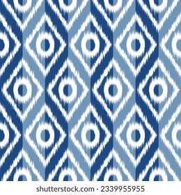 patrón étnico ikat formas geométricas tradicionales vector