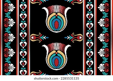 Ethnic Pattern. Ethnic India Bhandhani seamless pattern for embroidery, textile decoration and tile design.