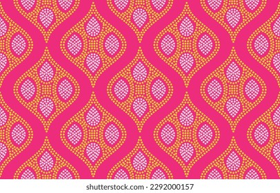Ethnic Pattern. Ethnic India Bhandhani seamless pattern for embroidery, textile decoration and tile design.