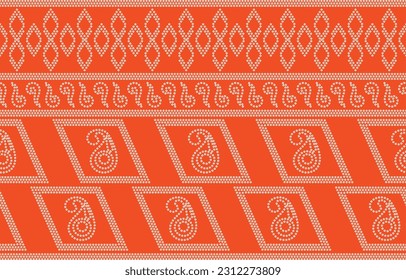 Ethnic Pattern. Ethnic India Bhandhani seamless pattern for embroidery, textile decoration and tile design.