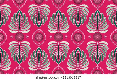 Ethnic Pattern. Ethnic India Bhandhani seamless pattern for embroidery, textile decoration and tile design.