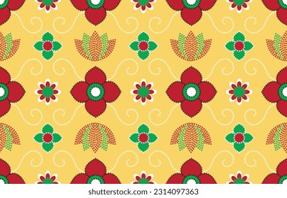 Ethnische Muster. Ethnische Indien Bhandhani nahtlose Muster für Stickereien, Textildekoration und Fliesendesign.