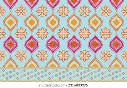 Ethnic Pattern. Ethnic India Bhandhani seamless pattern for embroidery, textile decoration and tile design.