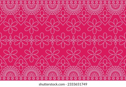 Ethnic Pattern. Ethnic India Bhandhani seamless pattern for embroidery, textile decoration and tile design.