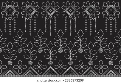 Ethnische Muster. Ethnische Indien Bhandhani nahtlose Muster für Stickereien, Textildekoration und Fliesendesign.