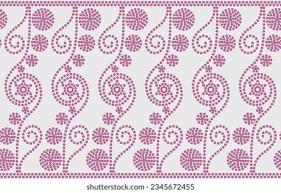 Ethnic Pattern. Ethnic India Bhandhani seamless pattern for embroidery, textile decoration and tile design.