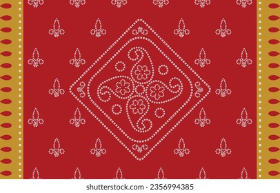 Ethnic Pattern. Ethnic India Bhandhani seamless pattern for embroidery, textile decoration and tile design.