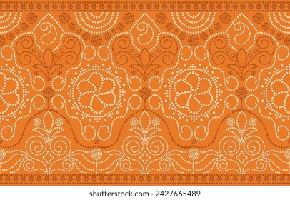 Ethnic Pattern. Ethnic India Bhandhani seamless pattern for embroidery, textile decoration and tile design.