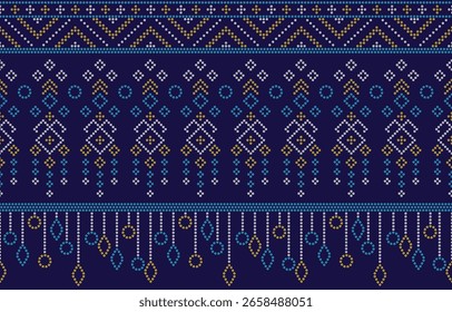 Ethnic Pattern. Ethnic India Bhandhani seamless pattern for embroidery, textile decoration and tile design.