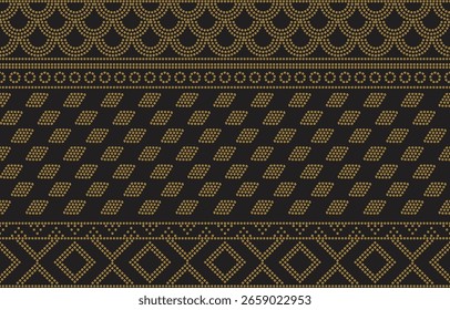 Ethnisches Muster. Ethnic India Bhandhani nahtloses Muster für Stickerei, Textildekoration und Fliesendesign.